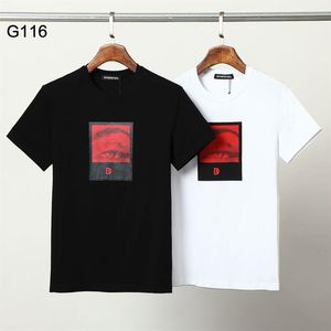 DSQ PHANTOM TURTLE Hommes Designer T-shirt Italien Milan Mode Logo Imprimer T-shirt Été Noir Blanc T-shirt Hip Hop Streetwear 10247h