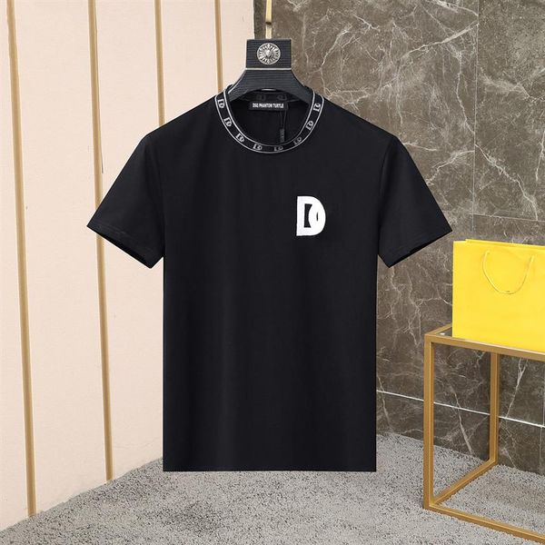 DSQ PHANTOM TURTLE Hommes Designer T-shirt Italien Milan Mode Logo Imprimer T-shirt Été Noir Blanc T-shirt Hip Hop Streetwear 10297w