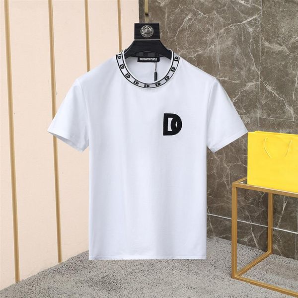 DSQ PHANTOM TURTLE Hommes Designer T-shirt Italien Milan Mode Logo Imprimer T-shirt Été Noir Blanc T-shirt Hip Hop Streetwear 10197h