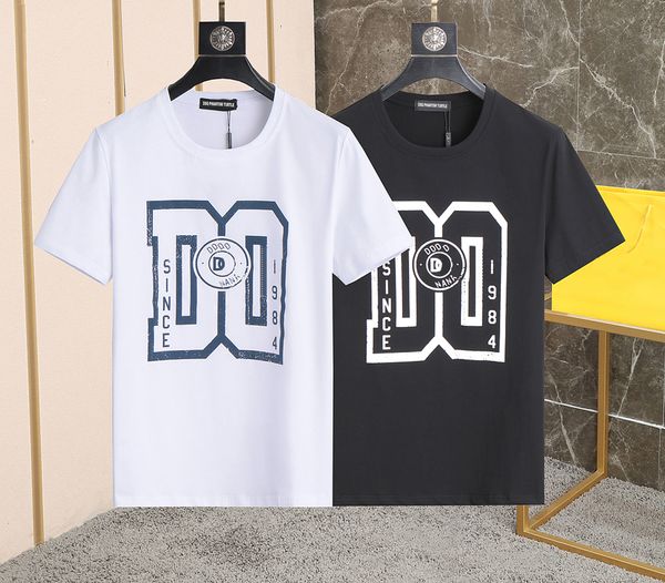 DSQ PHANTOM TURTLE Camiseta de diseñador para hombre Italian Milan Fashion Logo Print T-shirt Summer Black White T-shirt Hip Hop Streetwear 100% Cotton Tops Plus size 12572