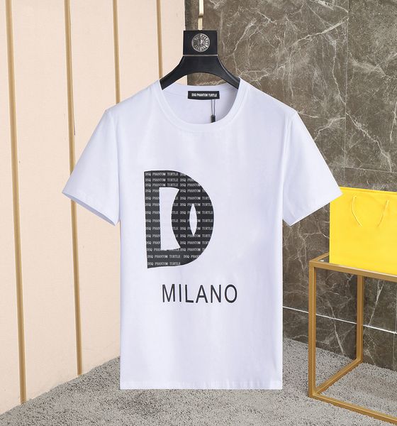 DSQ PHANTOM TURTLE Camiseta de diseñador para hombre Italian Milan Fashion Logo Print T-shirt Summer Black White T-shirt Hip Hop Streetwear 100% Cotton Tops Plus size 12568