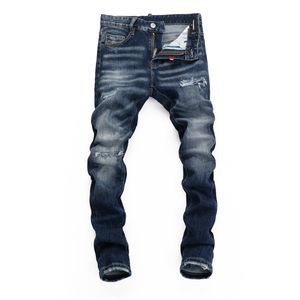 Jeans firmati DSQ SEXY Jeans da uomo blu Pantaloni slim Hip Hop Rock Moto Pantaloni firmati casual Uomo Jeans attillati skinny dsq2 Biker Jeans 69149