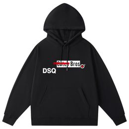 dsq2 Marca Sudaderas con capucha para hombre Sudaderas con gorra Sudaderas con capucha de invierno Cálido Casual Carta suelta Sudadera con capucha de algodón Street Hip Hop unisex Hood Pullpver Sweater