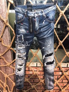 TR APSTAR DSQ COOLGUY JEANS Jean homme Hip Hop Rock Moto Design déchiré dsq Jean en détresse Denim maigre dsq Biker Jean 608