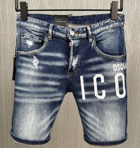 DSQ2 heren jeans korte luxe designer zomerjeans skinny gescheurde coole kerel causal gat denim dsq fit jeans gewassen korte broek 9877