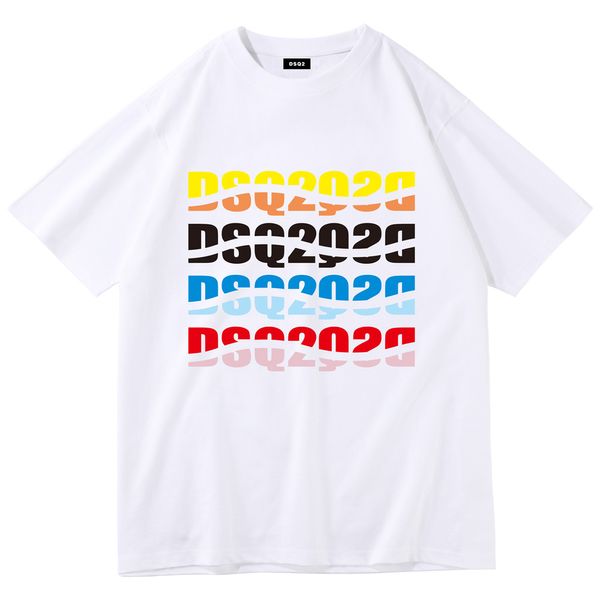 Chemises imprimées DSQ2 Plain T-shirts Men et femmes O-cou marque Classic Fashion Tendance pour une manche courte de rue simple