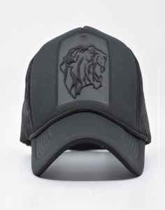 DSQBOSSD2 Tiger Head Cap Hiphop Black Leopard Print gebogen Baseball Cap Ladies Mesh Buckle Hat Men039S Casquette Trucker Hat4817744