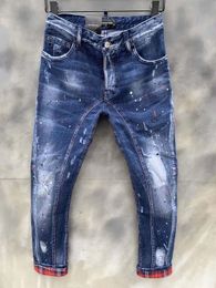 Dsquare jeans D2 PHANTOM TURTLE Jeans clásicos de moda para hombre Hip Hop Rock Moto Diseño casual para hombre Jeans rasgados Denim flaco desgastado MOx