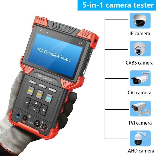 Testeur de vidéosurveillance DT-T73, moniteur 5 en 1, H.265/H.264, caméra IP, prise en charge de caméra analogique CVI TVI AHD3.0/ONVIF/multimètre numérique