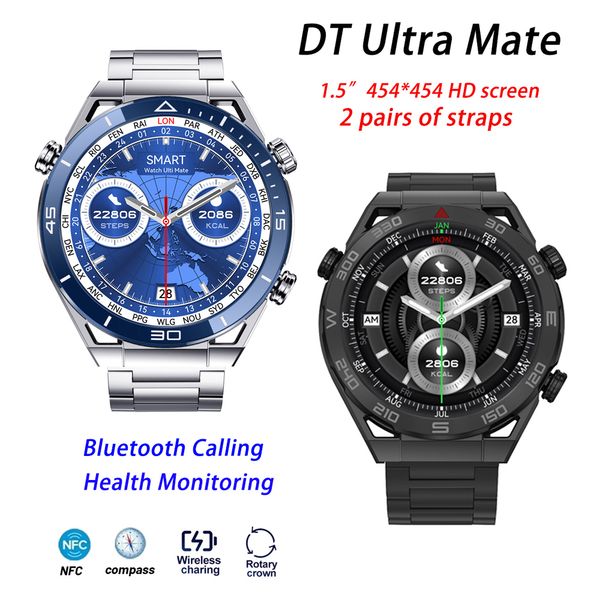 DT Ultramate Smart Watch for Men Women Luxury Luxury Original Smartwatches Compass GPS Tracker Bracelet Health Managementwatch