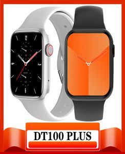 DT100 Plus Smart Watch PK IWO W37 Pro smartwatch 2021 Men Women Bluetooth Call Custom Watch Face 320 385 Pixel IP67 Waterproofg1585757