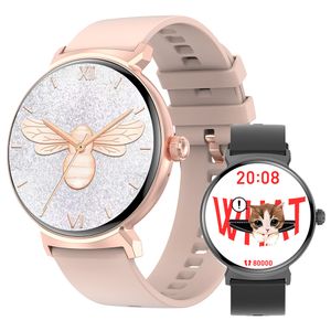 DT4 Neue Smart Uhr 1,45 zoll Bildschirm Bluetooth Anruf Menstruation IP68 Wasserdichte Sport Tracket Herzfrequenz Smartwatch Frauen