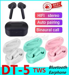 DT5 TWS Auricular Bluetooth DT5 Auriculares inalámbricos V50 Auriculares estéreo móviles Auriculares deportivos inEar con powerbank Auriculares para smart8282253