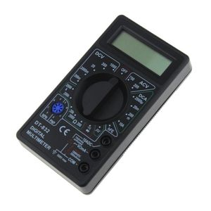 DT832 Multímetro digital Probador LCD Mini multímetro AC DC Voltímetro Amperímetro Ohm Meter Pantalla de polaridad automática SN4506