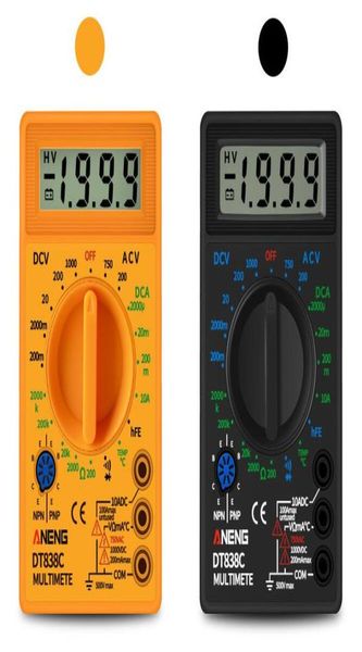 DT838C LCD Multimètre numérique ACDC 7501000V AMP VOLT OHM TEM TESTER AVEC LED DE TEST ET DE TEMPLE VOLTMETER AMMETER4846496