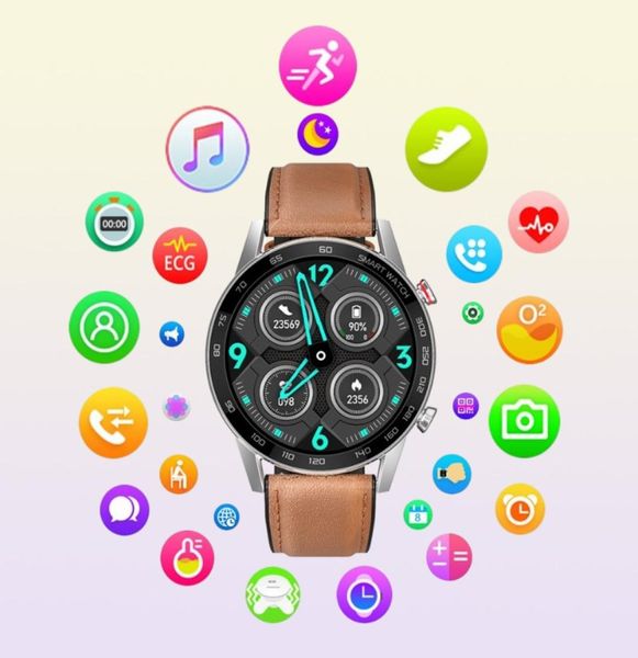 DT95 Business Sports Smart Watch Bluetooth Appel IP68 ECG IPPHERPHER ECG Écran de pression artérielle Alarme Slewatch Smartwatch PK XIAO5081123