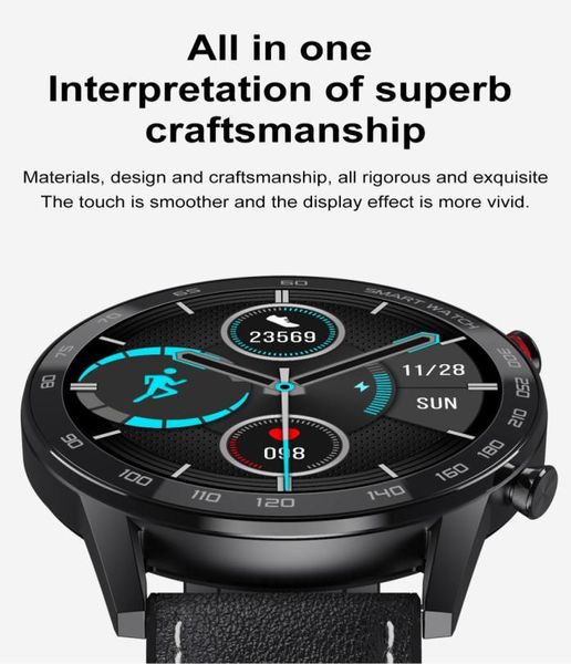 DT95 Smart Watch Bluetooth IP68 Ecg impermeable Ecg Velocidad de calefacción 360360 Clock de alarma Sleep Play Music Sport Smart Watch VS L16 L13 DT73730173