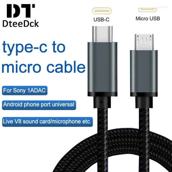DteeDck USB-C a Micro USB OTG Cable de carga de datos de sincronización tipo C 2.4A rápido para transferencia de disco U