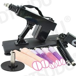 DTSUDU Sex Machine voor Vrouwen Intrekbare Mute Machine Pompen Pistool met Dildo en Masturbatie Cup voor Paar 240130