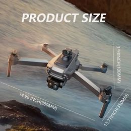 Drone à double caméra 4K avec cardan mécanique EIS anti-secousses, évitement d'obstacles à 360°, transmission haute vitesse 5G, moteur sans balais résistant au vent à faible bruit