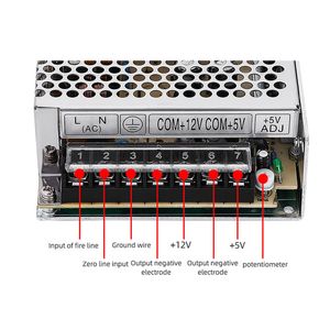 Double 60 watts Deux groupes Sortie 5V 12V 24V Alimentation de commutation Alimentation SMPS D-60 Convertisseur Adaptateur source Alimentatore pour la bande LED