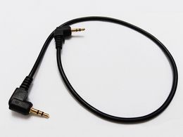 Câbles audio, double câble d'extension audio mâle à mâle à 90 degrés à angle droit de 2,5 mm à 3 pôles d'environ 35 cm/10 pièces
