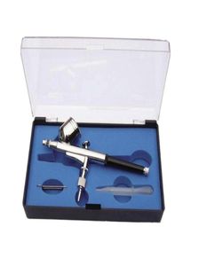 Dual Action Airbrush 130 Pneumatische spuitpen met slang en spuitpistool voor Nail Art Tattoos Body Paint Cake Making Toy Model Air 9607087