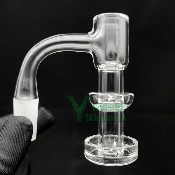 Doble tazón Terp Slurper Cuarzo Banger Soldadura completa Borde biselado 10 mm 14 mm 90 grados Doble Turp Slurp Dab Banger Nail YAREONE al por mayor