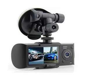 Double caméra voiture DVR R300 avec GPS et capteur 3D 27quot TFT LCD X3000 FHD 1080P caméscope vidéo enregistrement de Cycle 6079281