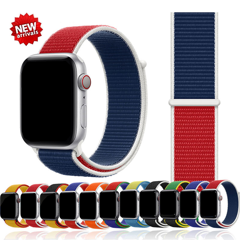 Dual Color International Series watchband for IWatch Series 8 7 6 SE Nylon Watch Band for iWatch Ultra 45mm 38mm 40mm 42mm 49mm