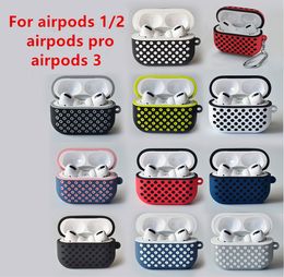 Dual Color Soft Silicone Airpods Case Hoofdtelefoon accessoires voor apple airpods 1/2 3 pro case oortelefoon oplader doos beschermhoes met metalen gesp