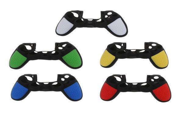 Étui en silicone doux à double couleur pour PS4 Playstation 4 Cases de contrôleur Slimpro Couvre-couvertures de peau de protection Shell7855731