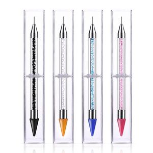 Dual-ended Nail Puntjes Pen Kristal Kralen Handvat Strass Studs Picker Wax Potlood Manicure Glitter Poeder Nail Art Tools