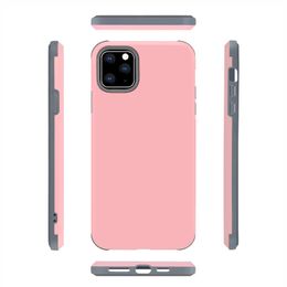 Dual Layers 2 in 1 Matte Commuter Case voor iPhone 12 11 Pro Max XR 8 7 Samsung S20 Note20 Plus Ultra