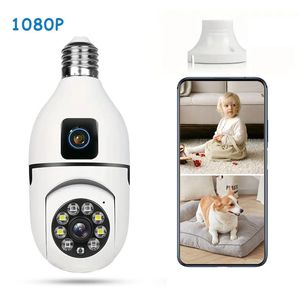 Dual Lens E27 Bulb Surveillance Camera 1080p Night Vision Motion Detectie Outdoor Indoor Network Security Monitor Camera's Smart Home AI Tracking