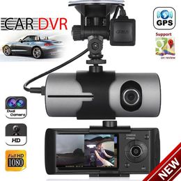 Dual Lens GPS Camera HD Auto DVR Dash Cam Video Recorder G-Sensor Nachtzicht 218m