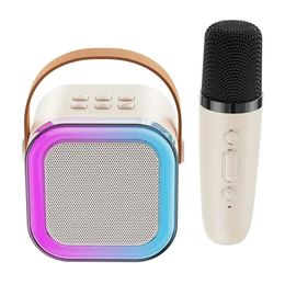 Dual Microfoon Karaoke Machine Subwoofer Draagbare Bluetooth PA Ser Systeem met 2 Draadloze Microfoon Thuis Familie Zingen 240126