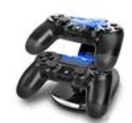 DUAL Nieuwe collectie LED USB ChargeDock Docking Cradle Station Stand voor draadloze Sony Playstation 4 Game Controller Charger7776547