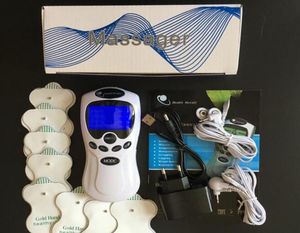 Dual output EMS Tientallen Therapie Machine-eenheid Lichaam Afslanken Massager Pulsmassage Elektrische spierstimulator Gezondheidszorg met detailhandel 6312743