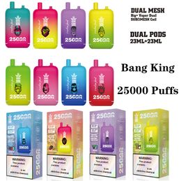 Dual Pods Bang King 25000 Puff Disposable e-Cigarettes Vape Puffs 25K Disposables Vapes 46ml voorgevulde 650 mAh Batterij Sigaret