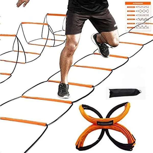 Échelle de saut à double usage de football Agility Agility Speed Training Training Coordination Footwork Football Equipement 240513