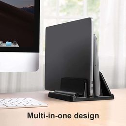 Dual-slot verstelbare verticale laptopstandaardhouder Verstelbaar Desktop Notebook Dock Space-Saving for MacBook HP Dell Chrome Book
