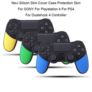 Dual Dos colores Antideslizante Caucho Durable Silicona Funda de piel de silicona Gamepad Funda protectora para Playstation 4 PS4 ENVÍO GRATIS