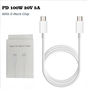 Dual Type C tot Type C USB -kabel 100W 5A PD snellaadkabel met E Mark Chip voor MacBook Samsung Huawei Xiaomi