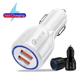 Chargeur de voiture double USB QC3.0 + USB 3A USB + type-c PD 20W, Charge rapide pour iPhone iPad Huawei Samsung Xiaomi LG, adaptateur d'alimentation automatique