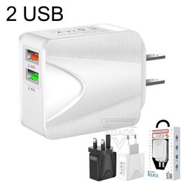 Adaptateur mural double USB 3.1A, en matériau ABS, chargeurs de téléphone portable, adaptés à l'ue, aux états-unis et au royaume-uni, pour smartphone iphone Samsung Xiaomi