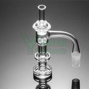 Dual Vacuum Dish Terp Slurper Quartz Pillar Carb Cap Set Double Turp Slurp Kit Full Weld Afgeschuinde rand Dab Banger Nail 10mm 14mm YAREONE Groothandel