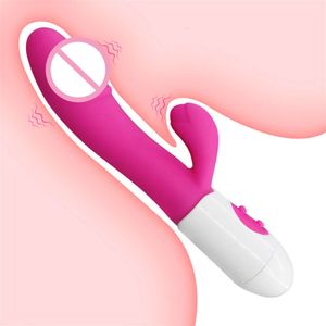 Double vibration lapin Dildo Vibrateur G Masseur spot Vaginal Clitoris Stimulator Av Stick Vibrator Adult Toys Sexy Toys for Women