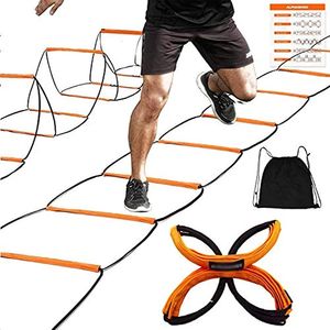 DualPurpose Voetbal Training Jump Ladder Multifunctionele Behendigheid Snelheid Coördinatie Voetenwerk Voetbal Apparatuur y240103