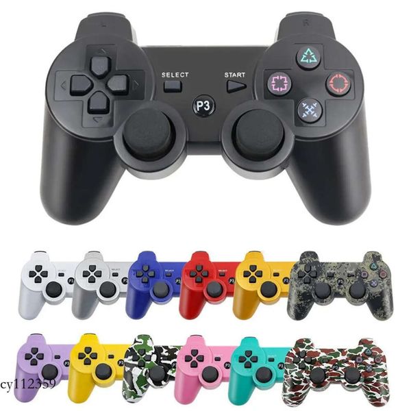 Joysticks Bluetooth inalámbricos Dualshock 3 para controles de control de vibración Ps3 Joystick Gamepad para controladores de juegos PS Ps3 con caja de venta al por menor